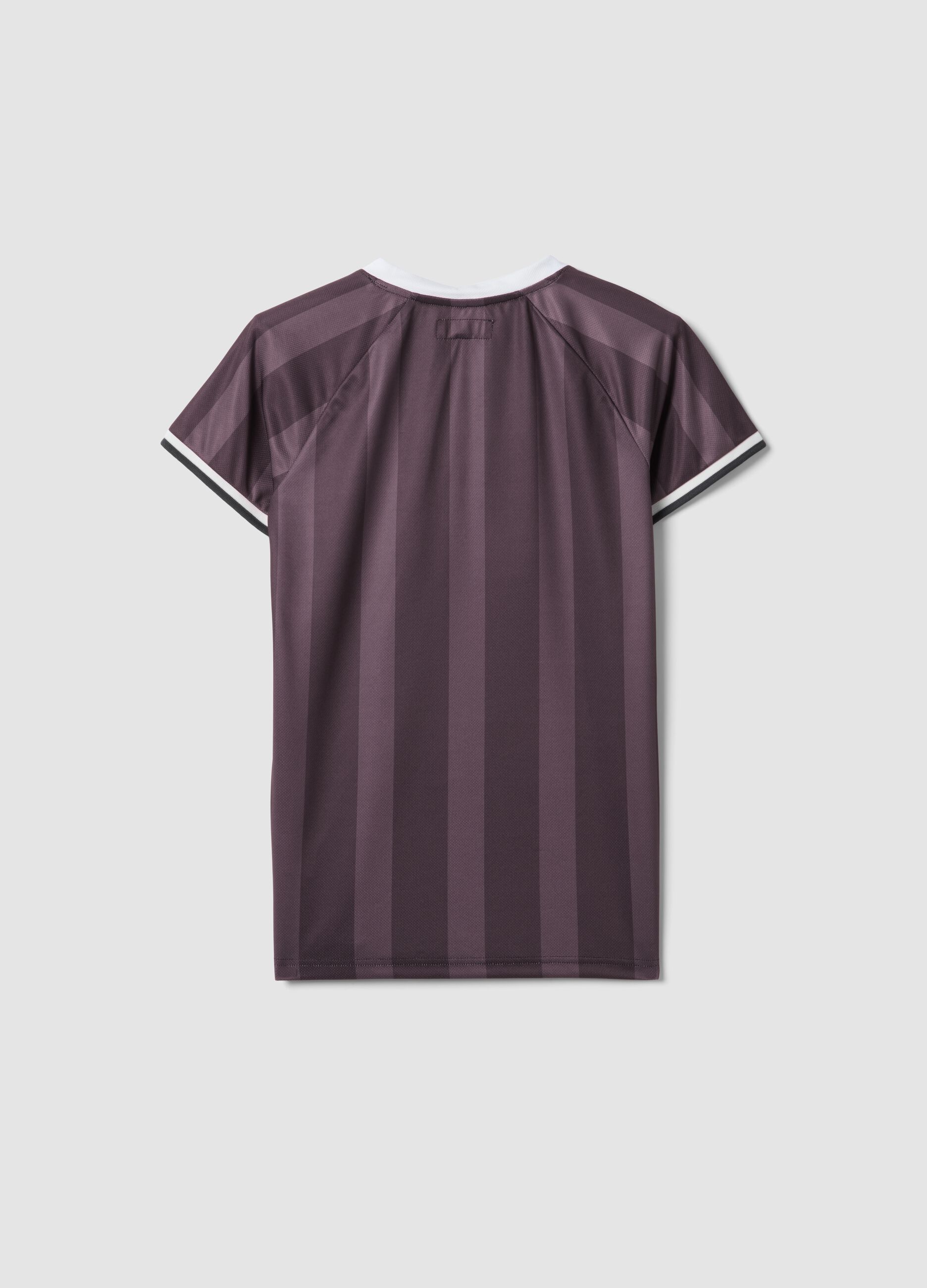 Black boys&rsquo; sporty T-shirt with vertical stripes and Jeep logo