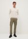 Slim fit stretch cotton green cargo trousers_0
