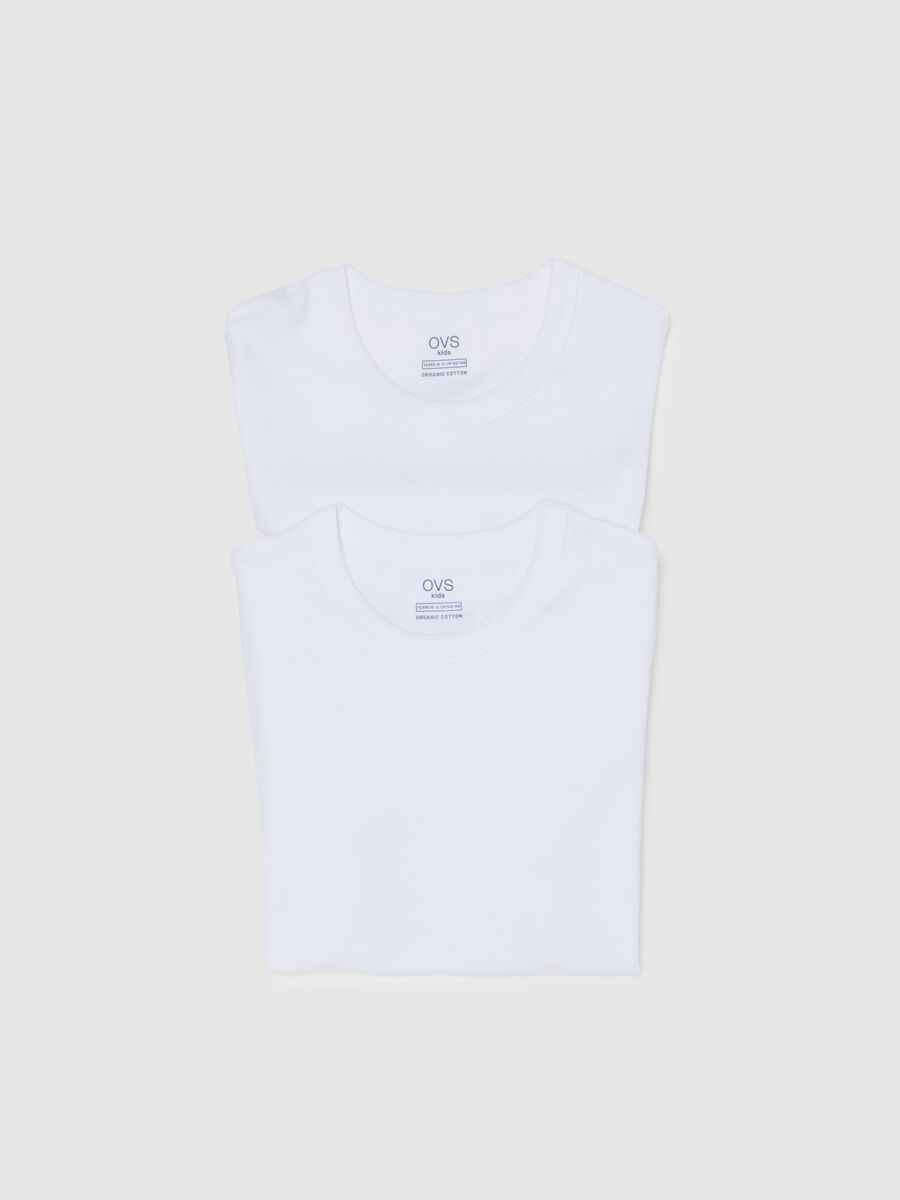 Bipack t-shirt bianche da ragazzo in puro cotone over fit_2