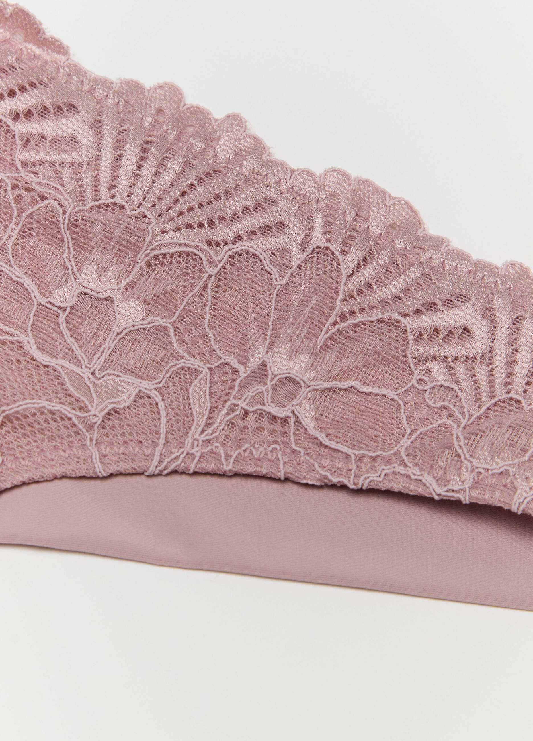 Microfibre Brazilian-cut briefs with lace front