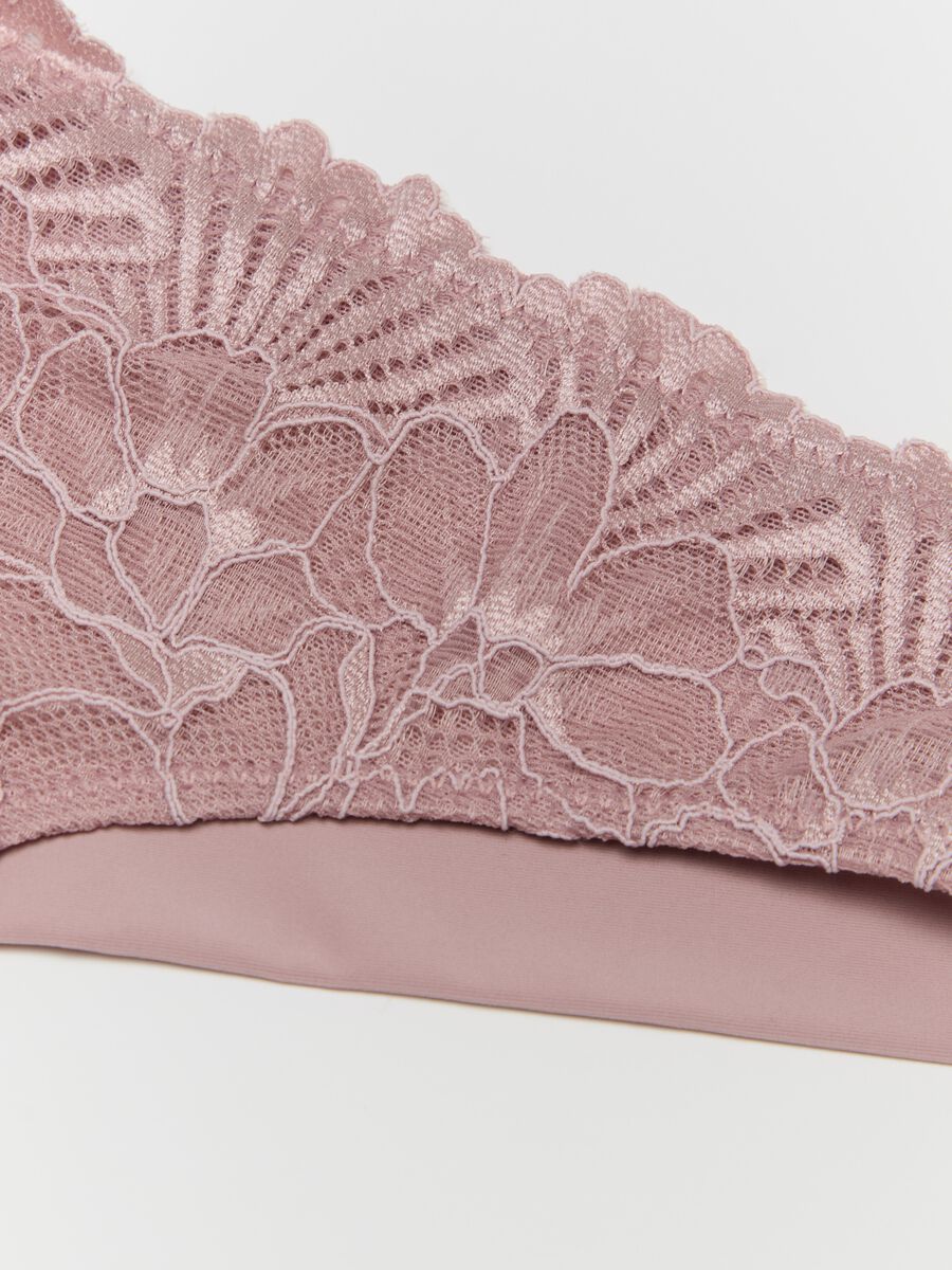 Microfibre Brazilian-cut briefs with lace front_5