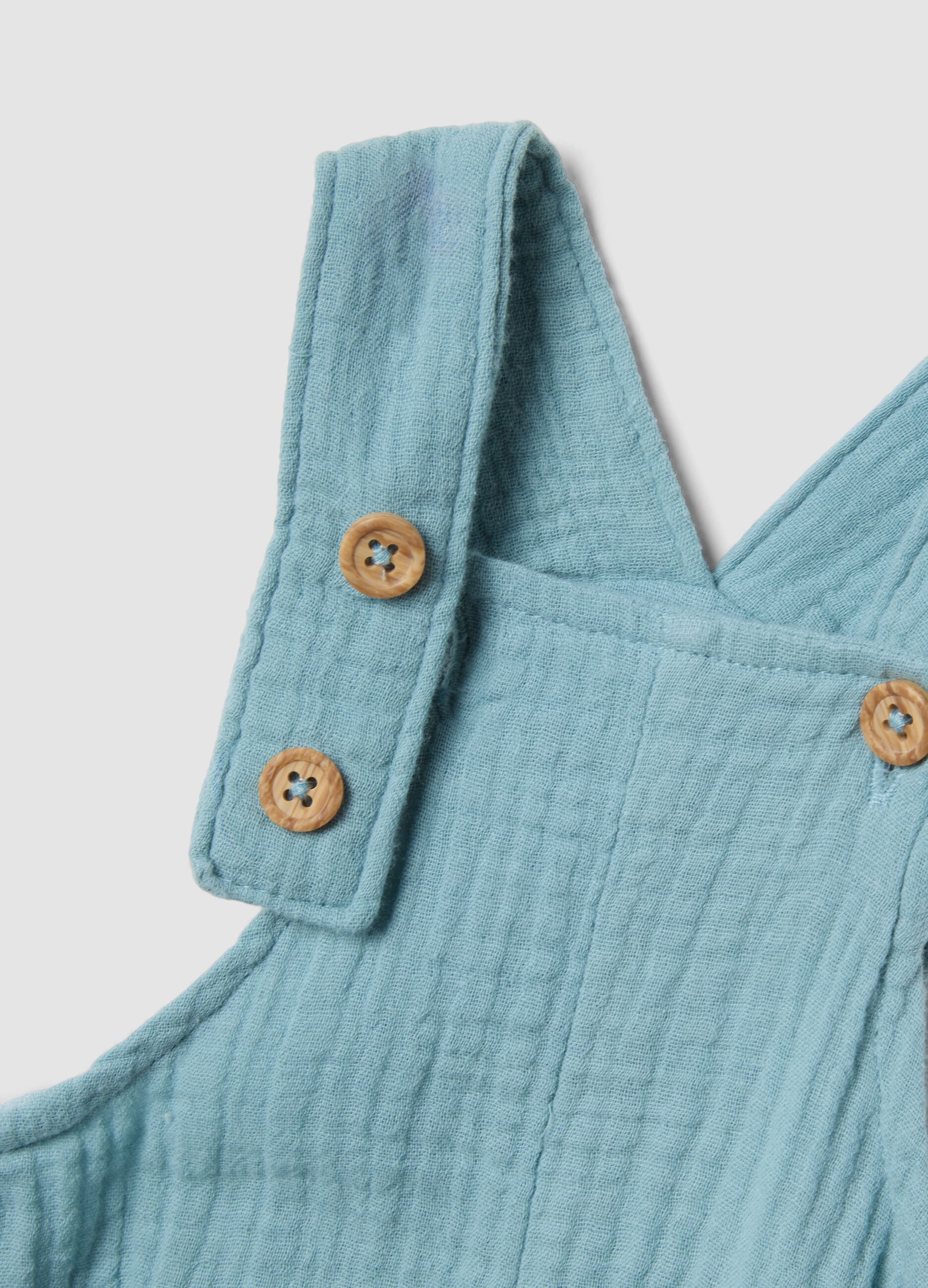 Blue and white pure cotton baby set