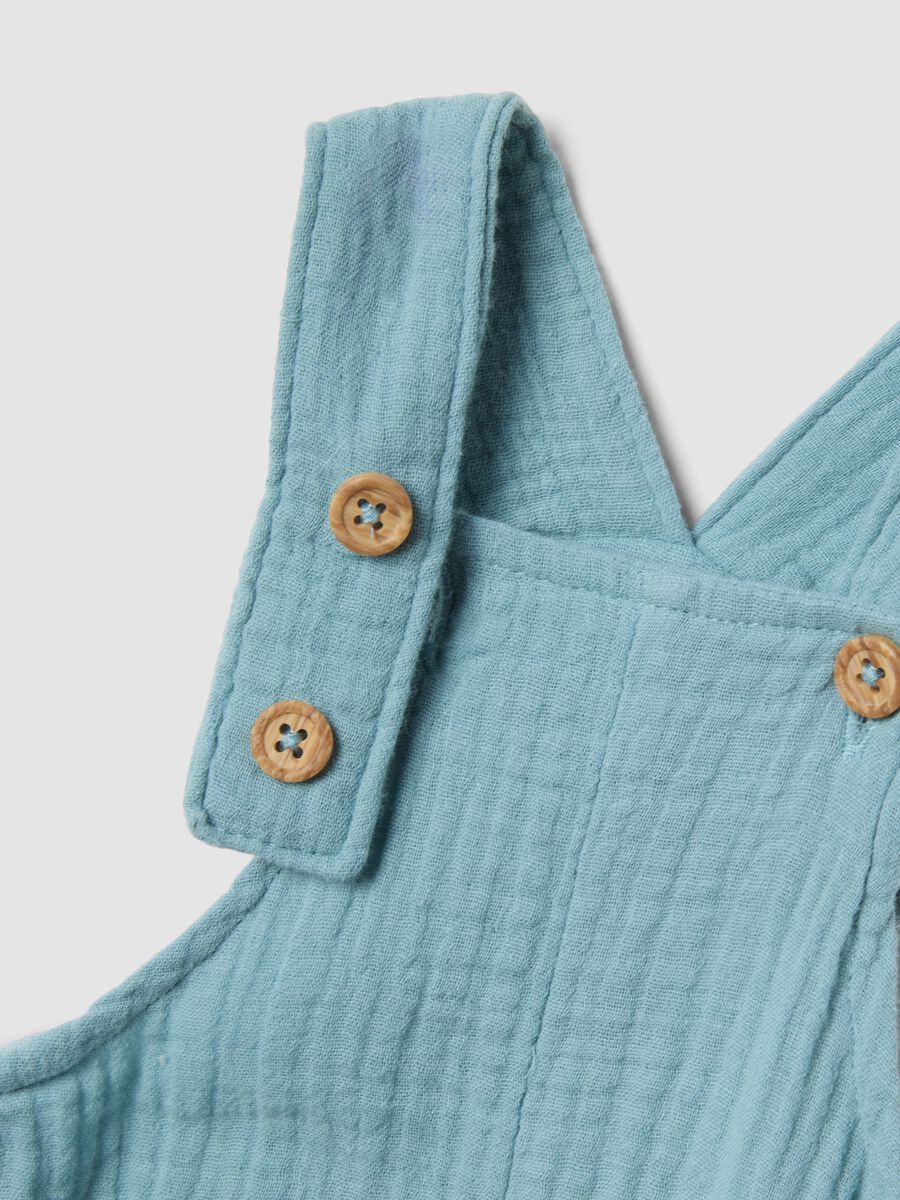 Blue and white pure cotton baby set_2