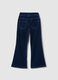 Girls' blue stretch cotton flare fit jeggings_1