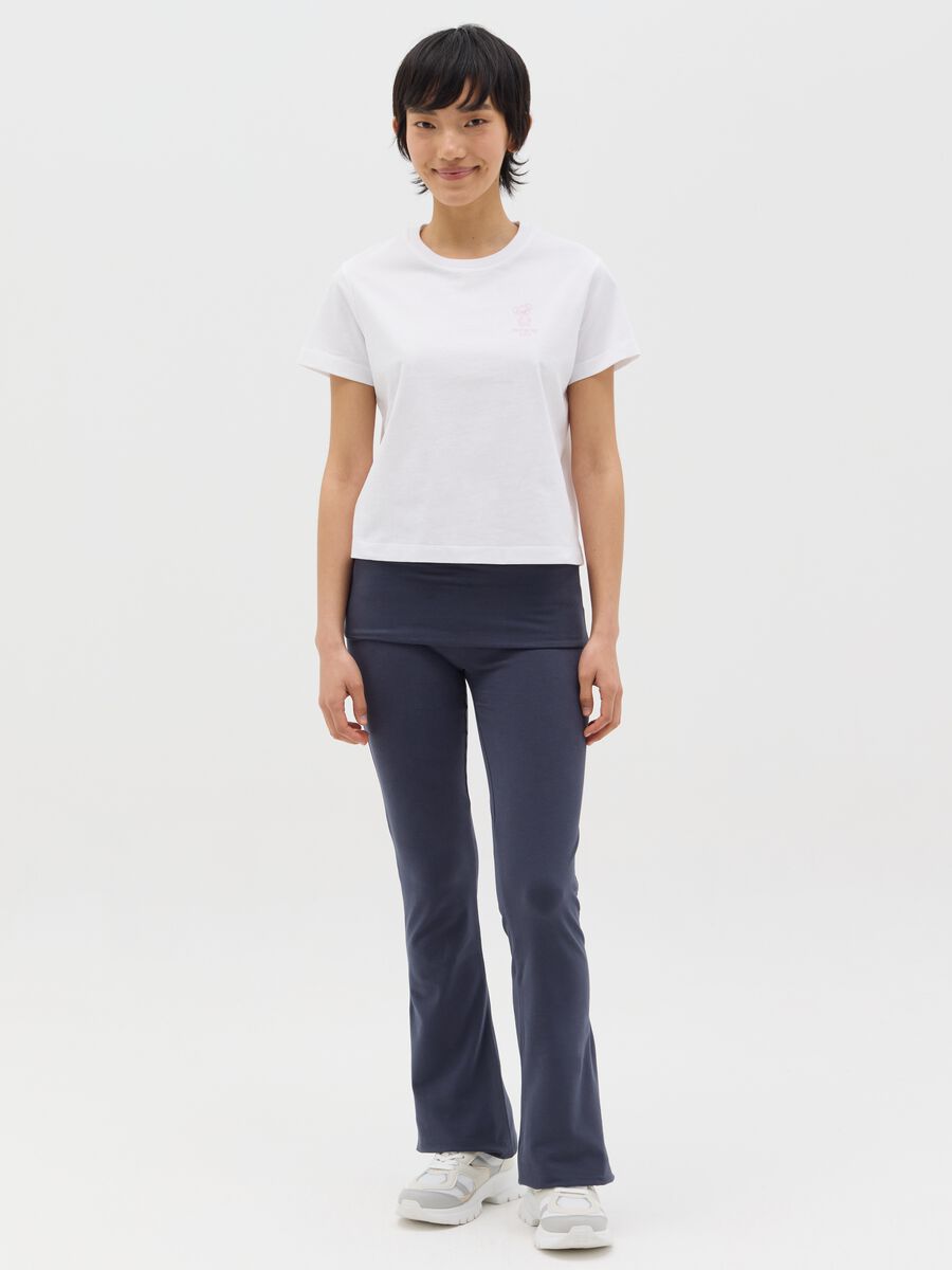 White boxy-fit T-shirt in cotton_1