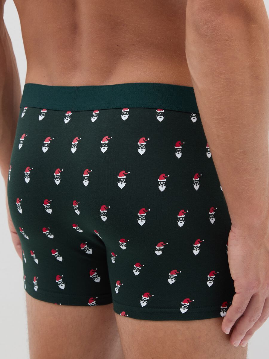 Multicolour Christmas boxer twin pack in stretch cotton regular fit_2