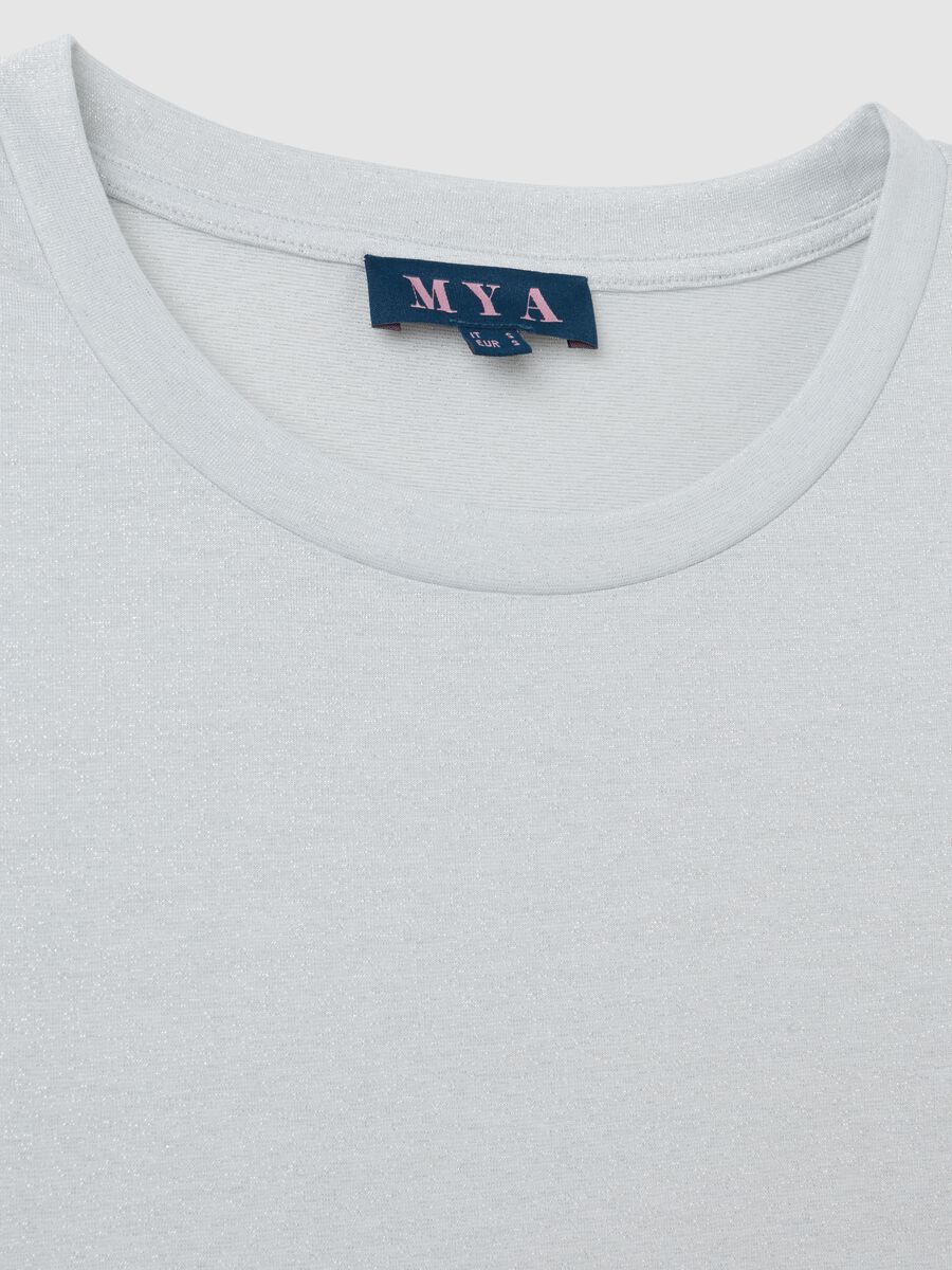 Grey stretch fabric regular fit t-shirt_5