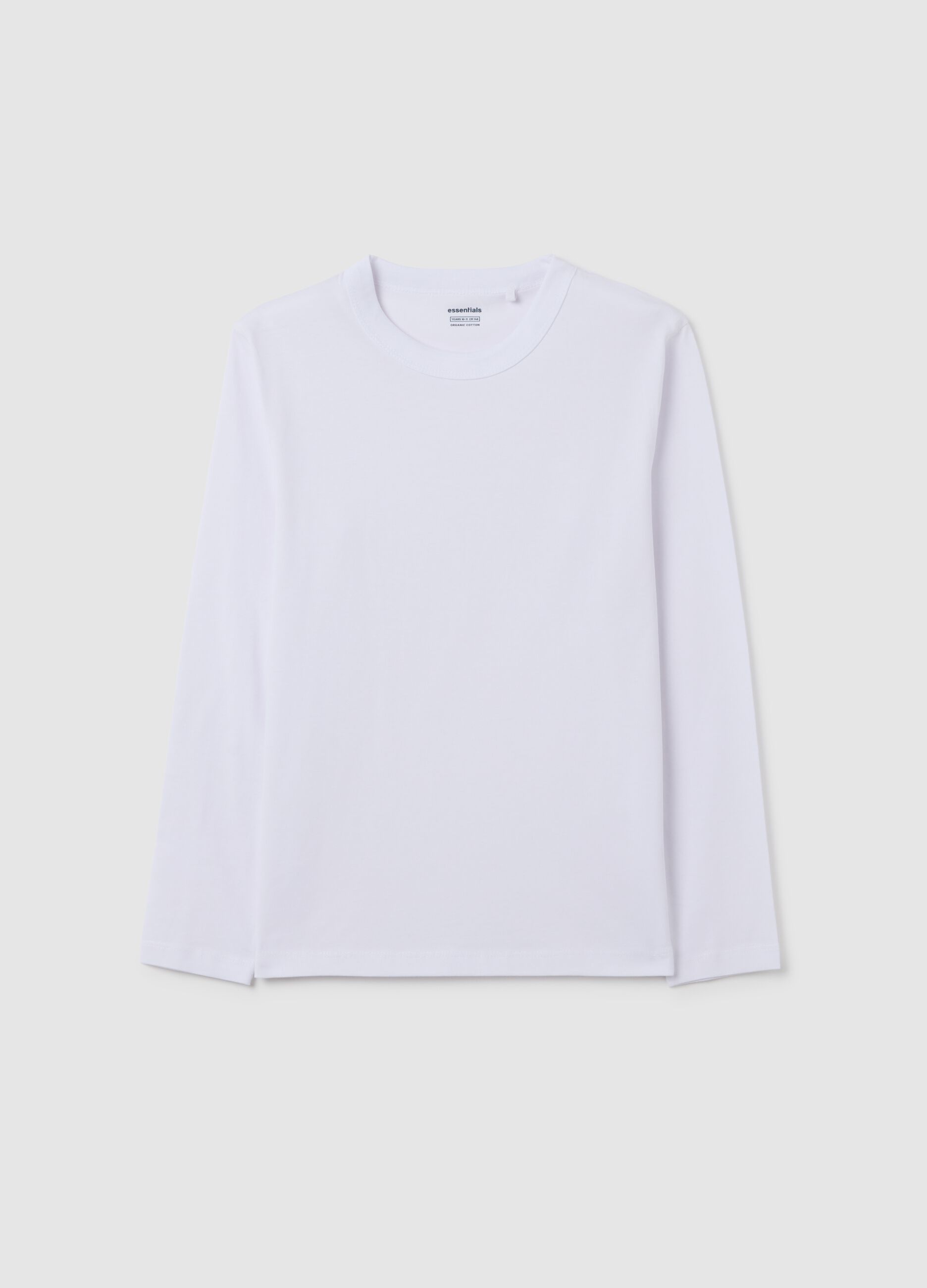 Boys' pure cotton white regular fit t-shirt