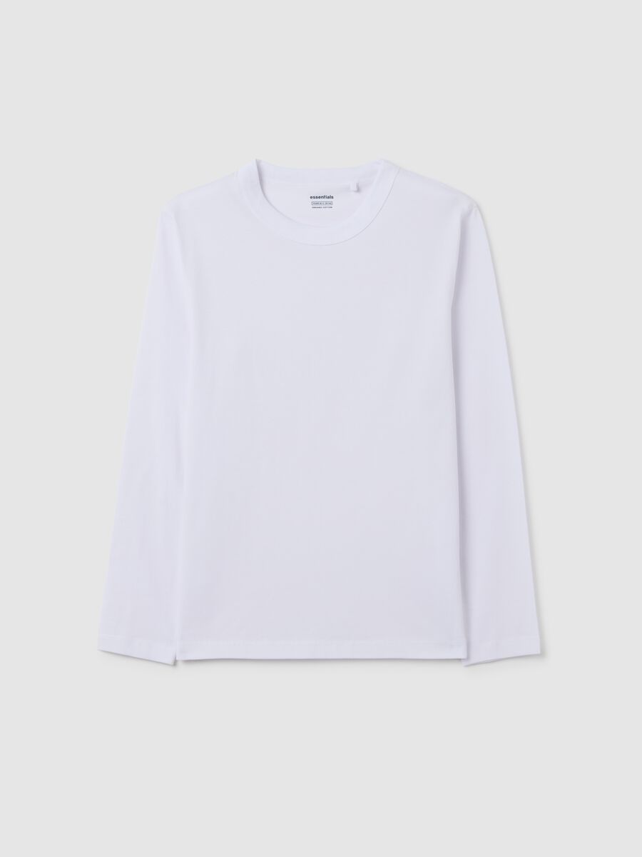 Boys' pure cotton white regular fit t-shirt_3