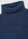 Regular fit blue turtleneck sweater_5