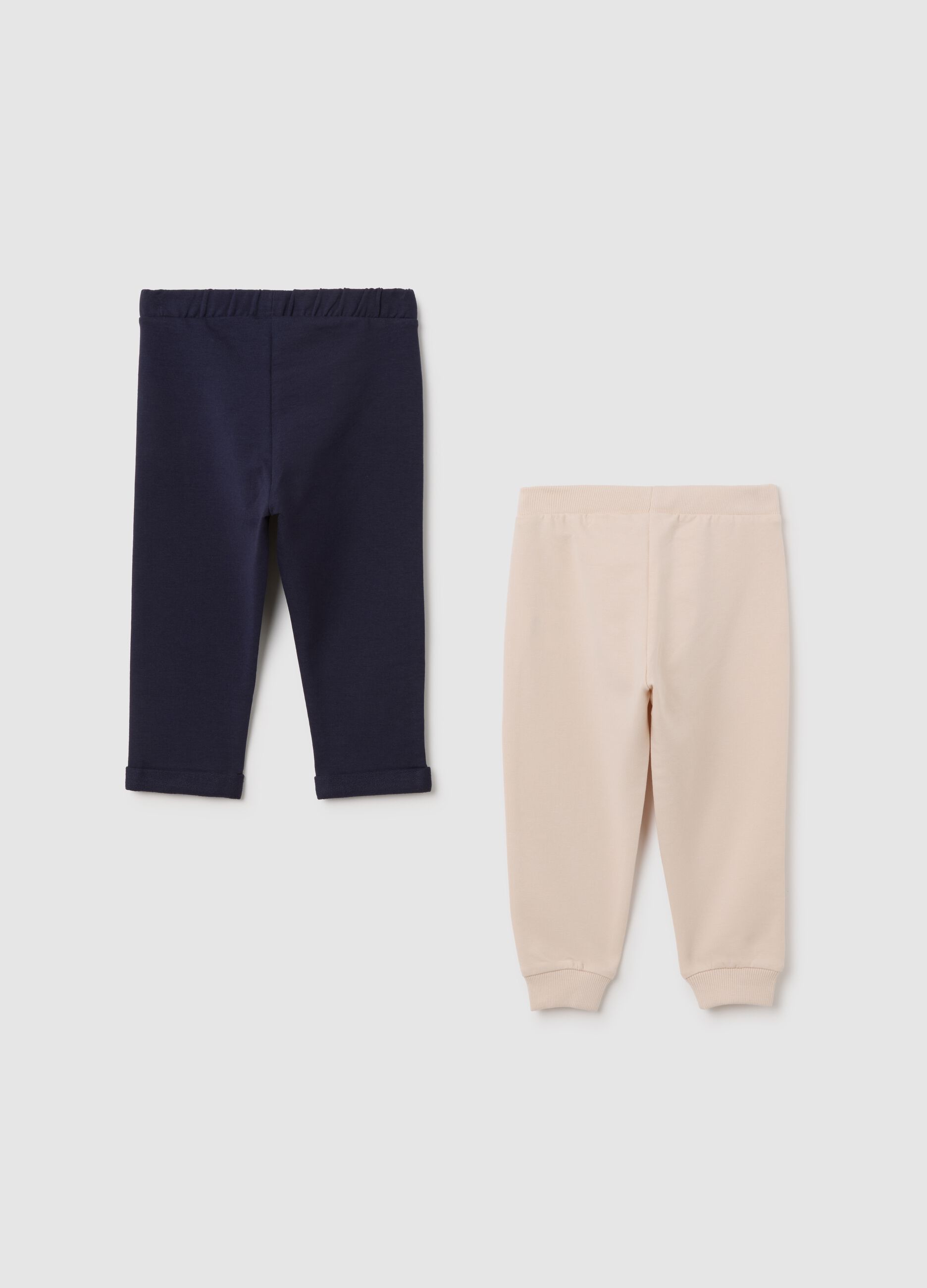 Pantaloni blu elasticizzati per bambina