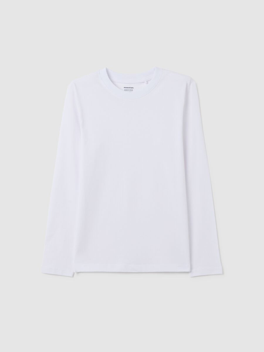 Boys' White Long Sleeve T-shirt_0
