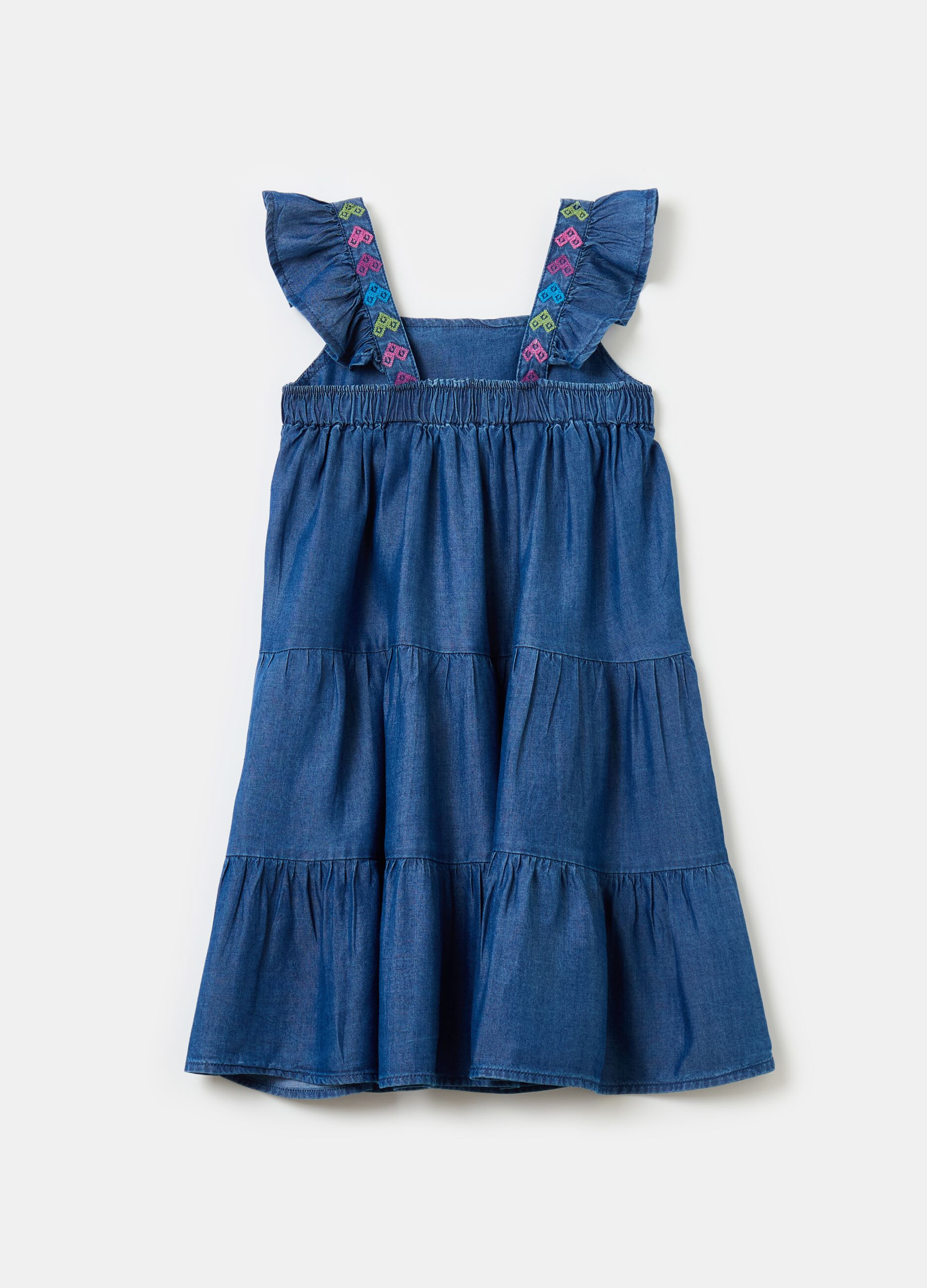 Lyocell dress with hearts embroidery
