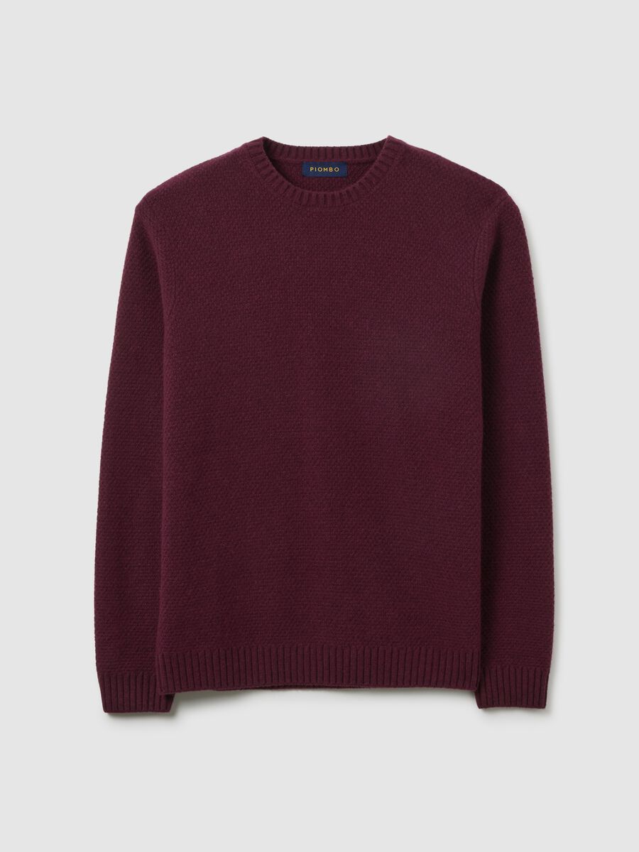 Red Regular Fit Pure Wool Sweater_4