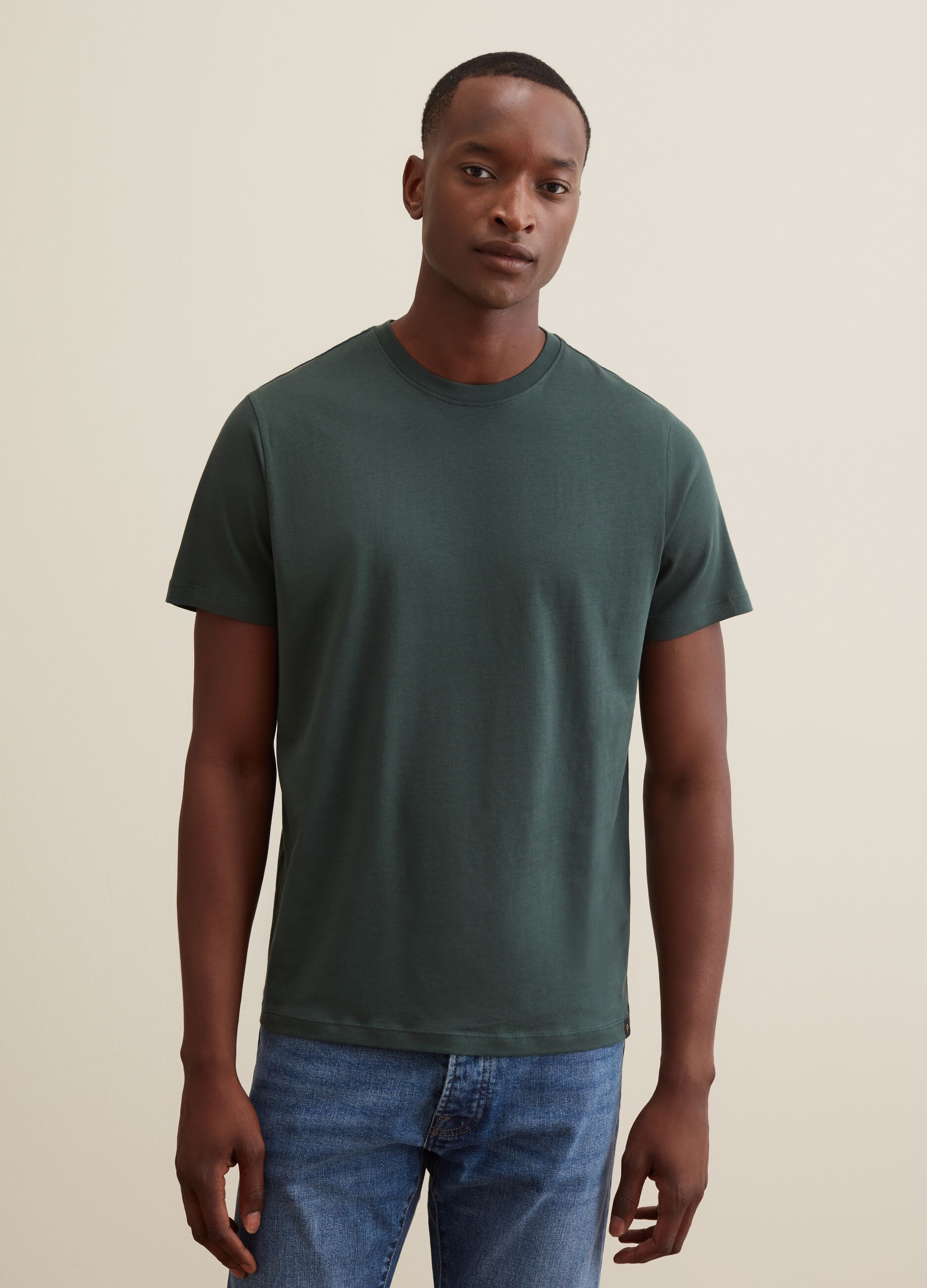 T-shirt in cotone Supima con scollo rotondo_1