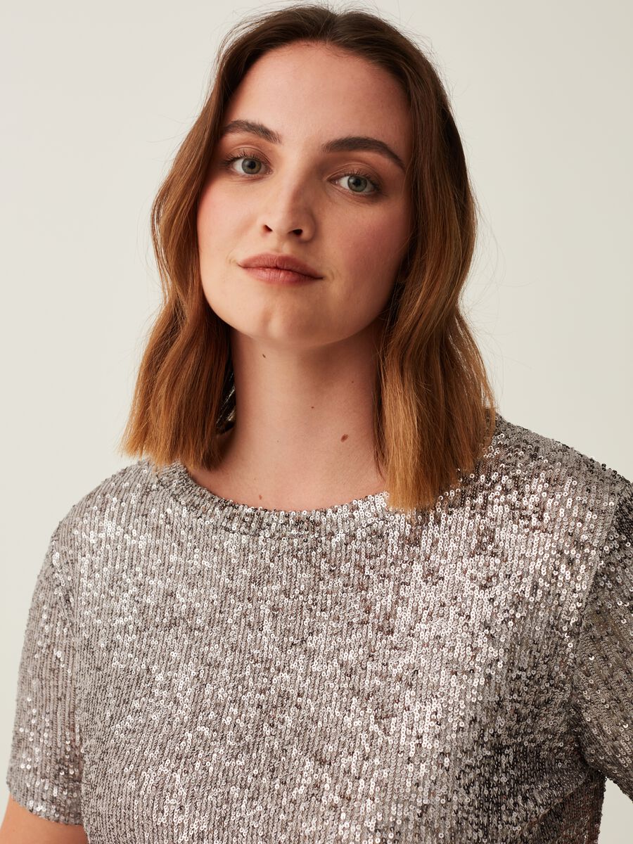T-shirt in paillettes Curvy_0
