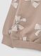 Girls' beige pure cotton sweatshirt with crew neck regular fit_3