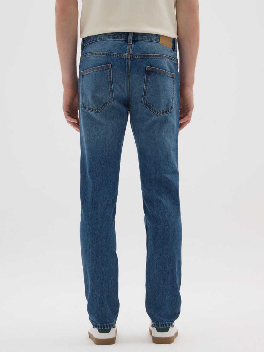 Pure Blue Cotton Slim Fit Jeans_2