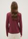 Long sleeve red T-shirt in pure cotton with regular fit_2
