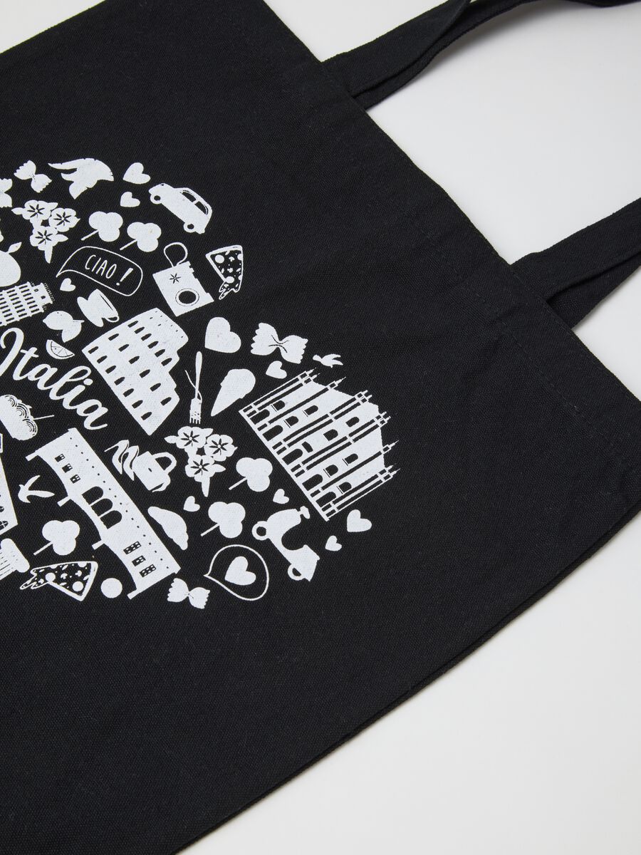 Multicoloured pure cotton shopper bag_2