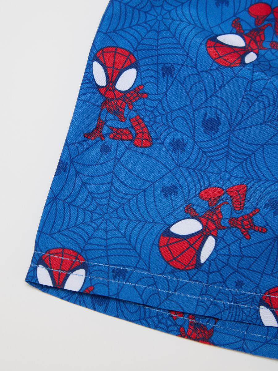 Children's Swimsuit in Multicolour Fabric with Spider-Man Print_3