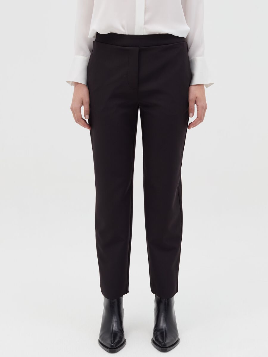 Slim-fit ankle-length trousers_1