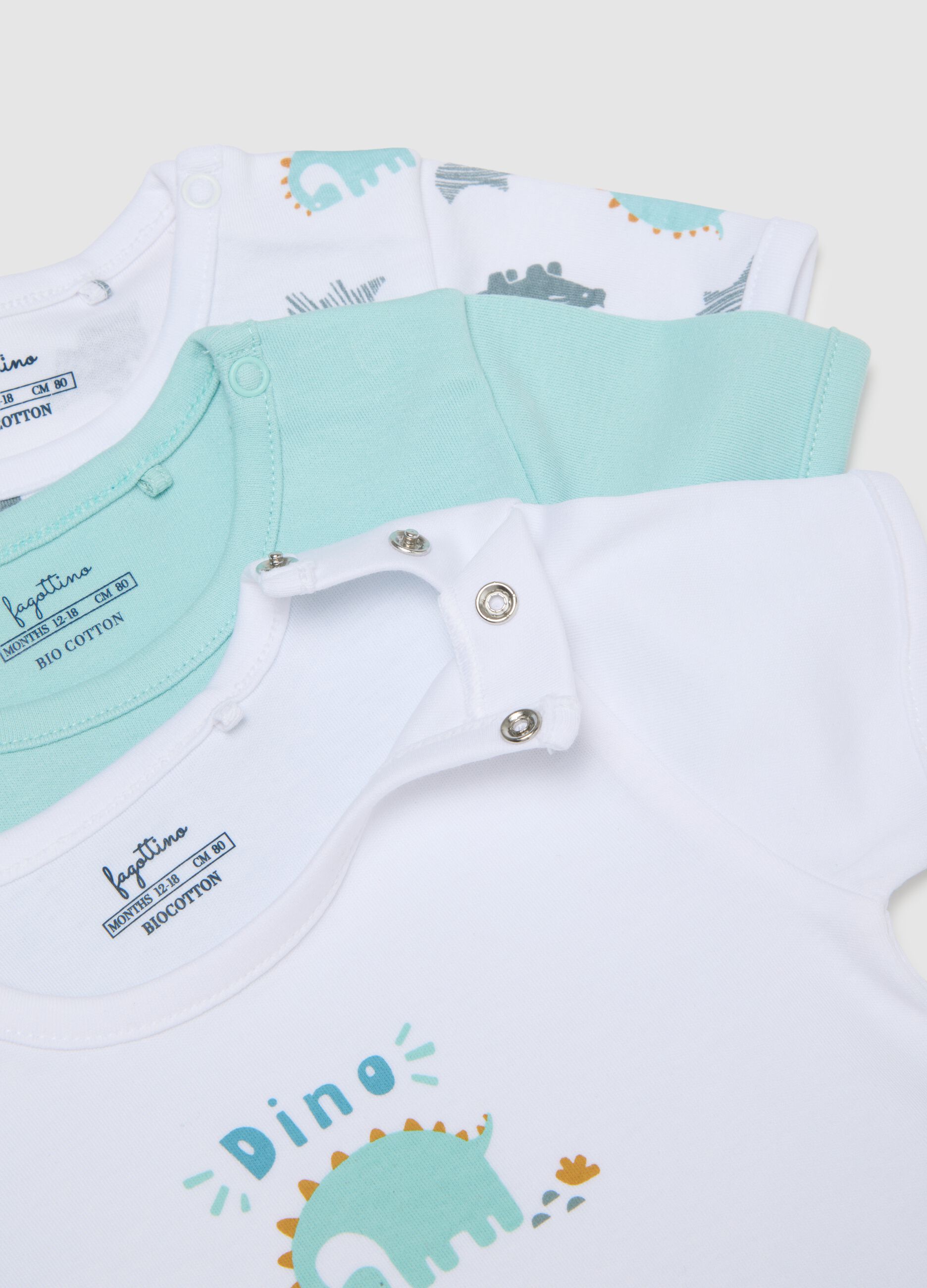 Baby's Multicolour Pure Cotton Bodysuit Set