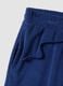 Blue cotton-blend bermuda shorts with elasticated waist_5