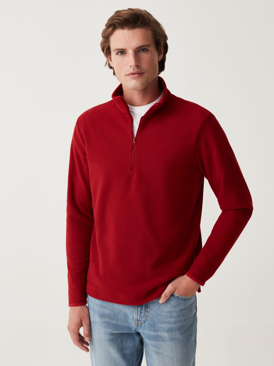 Half-zip sweatshirt in fleece_1