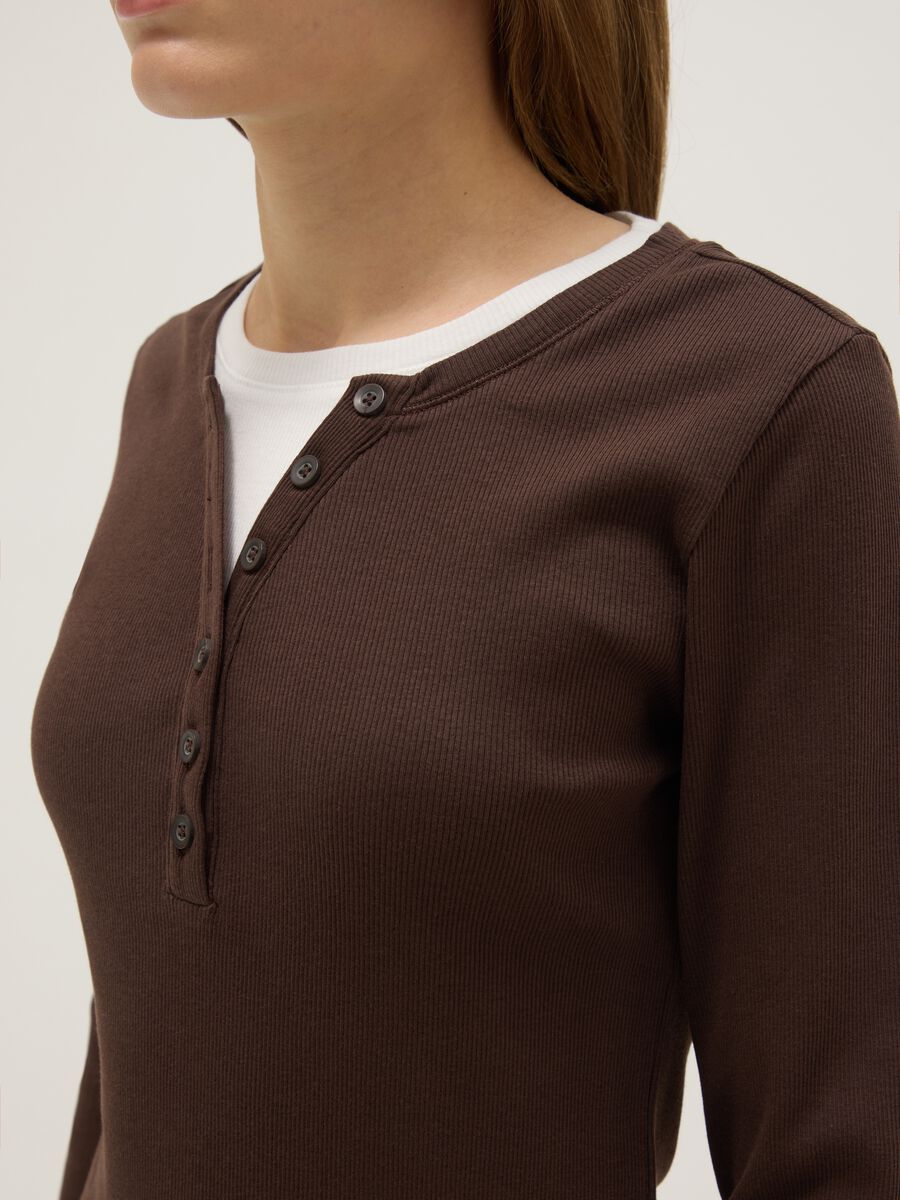 Multicolour long-sleeved pure cotton regular fit sweater_3