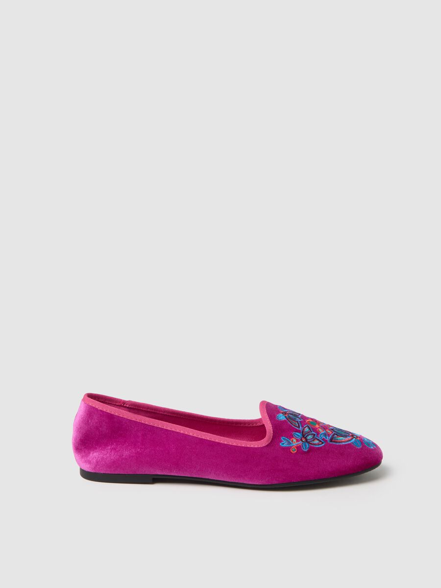 Purple Friulian shoes with embroidery_0