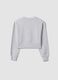 Grey organic cotton sweatshirt with front print for girls_4