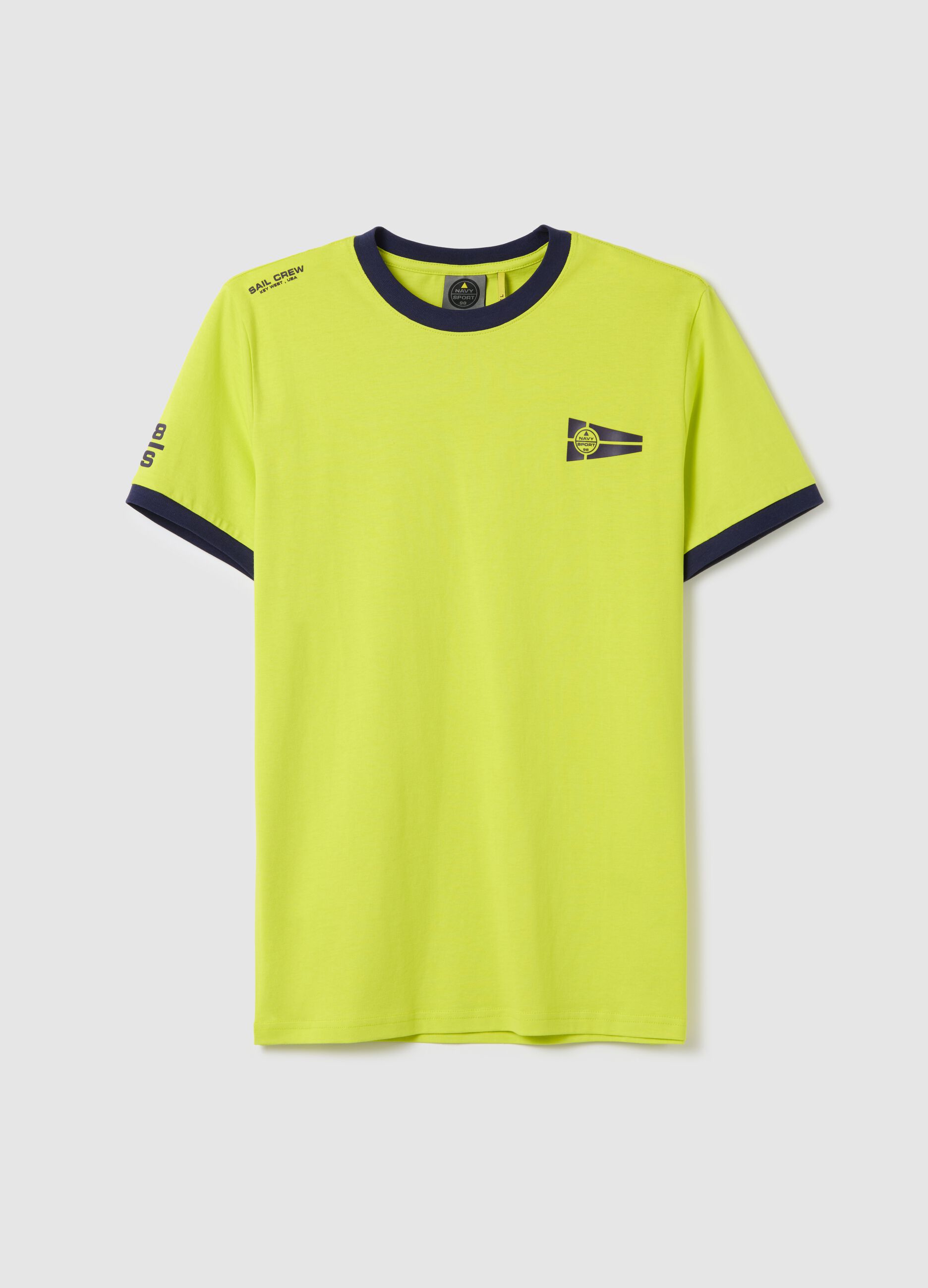 Yellow T-shirt with contrasting details