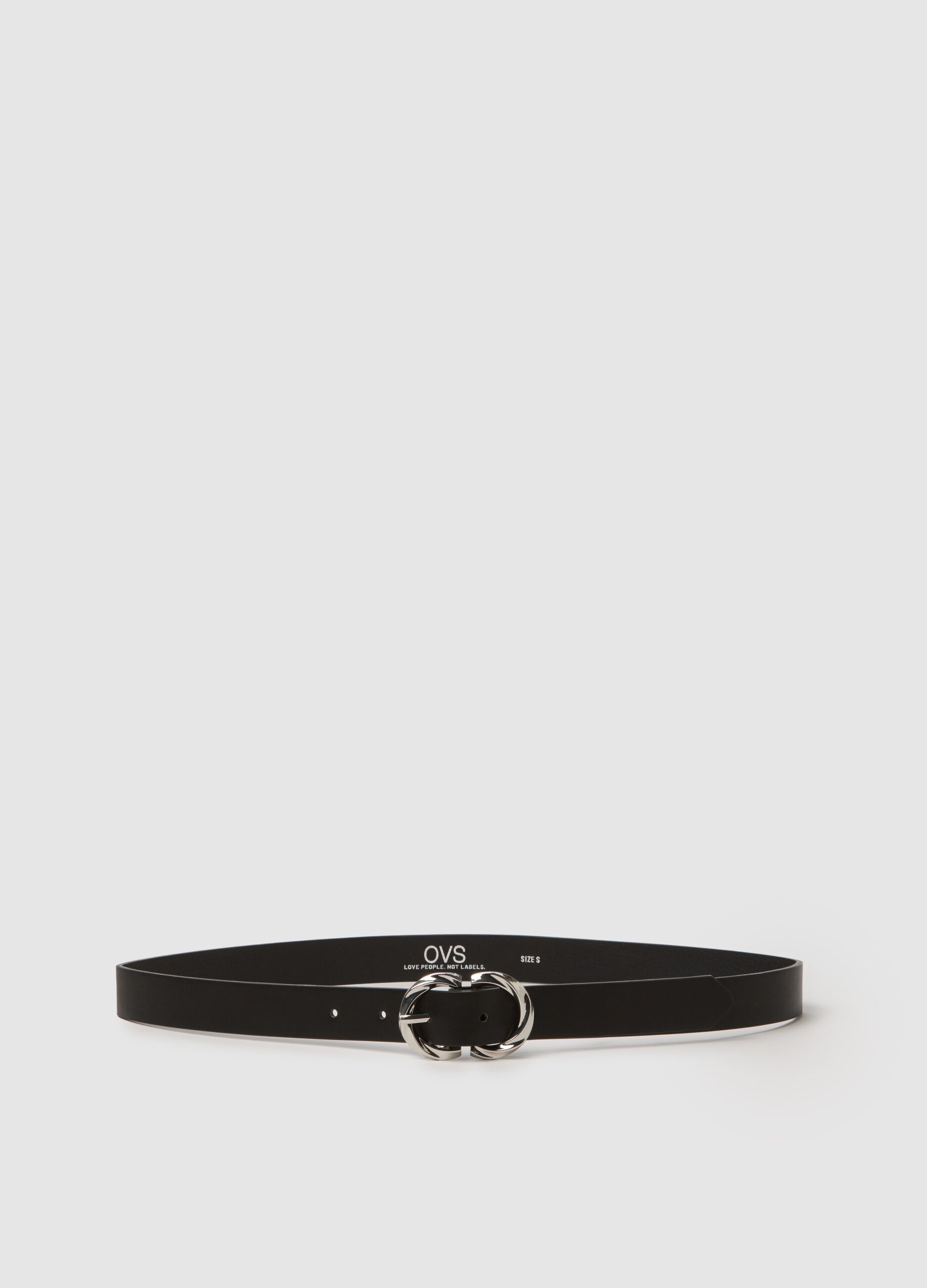 Black belt with metal buckle