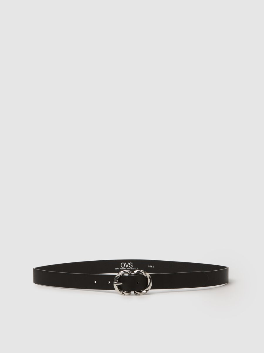 Black belt with metal buckle_0