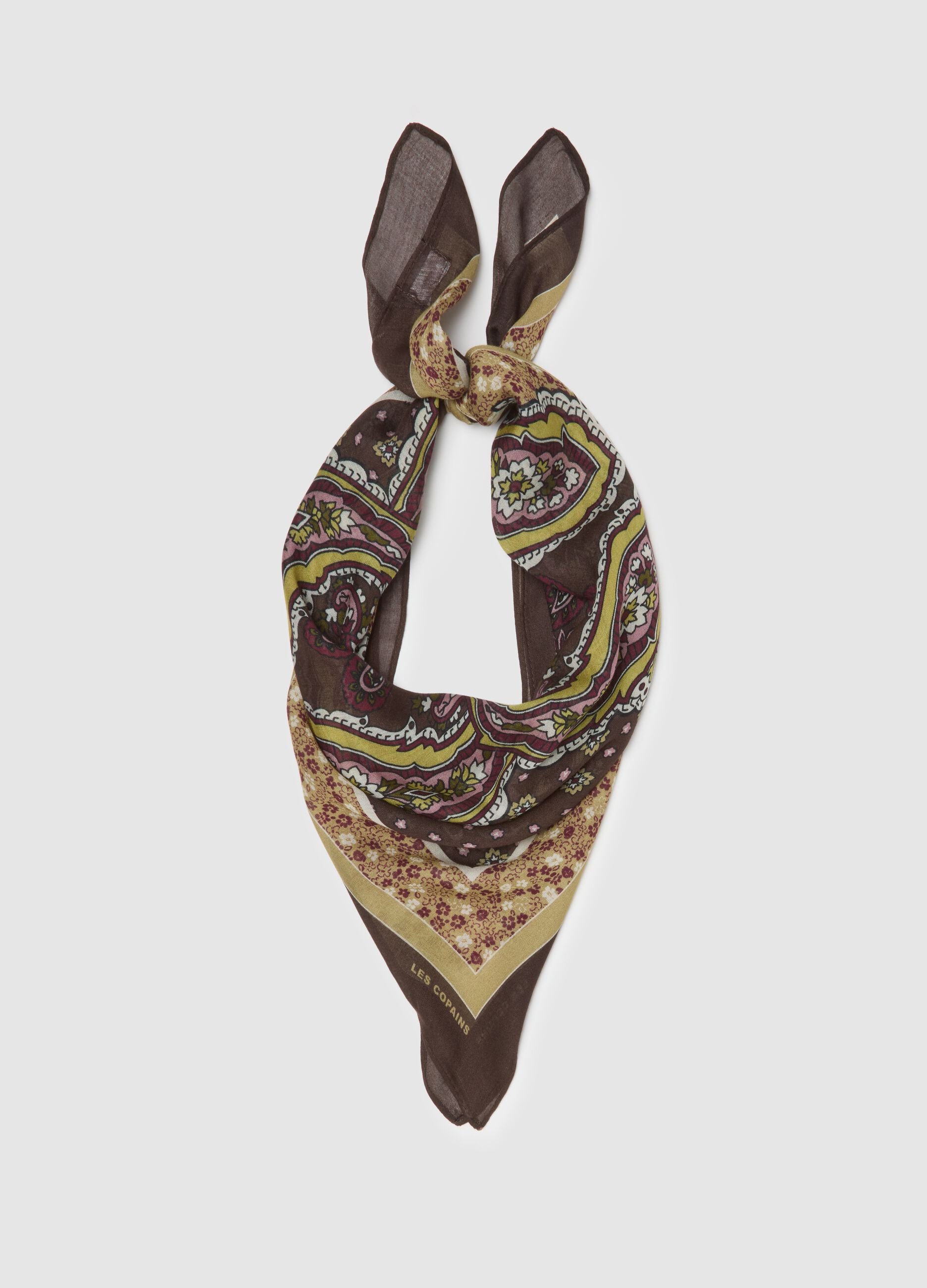 Multicolour Scarf with Floral Details