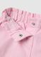 Short in puro cotone rosa da bimba regular fit con frange_2