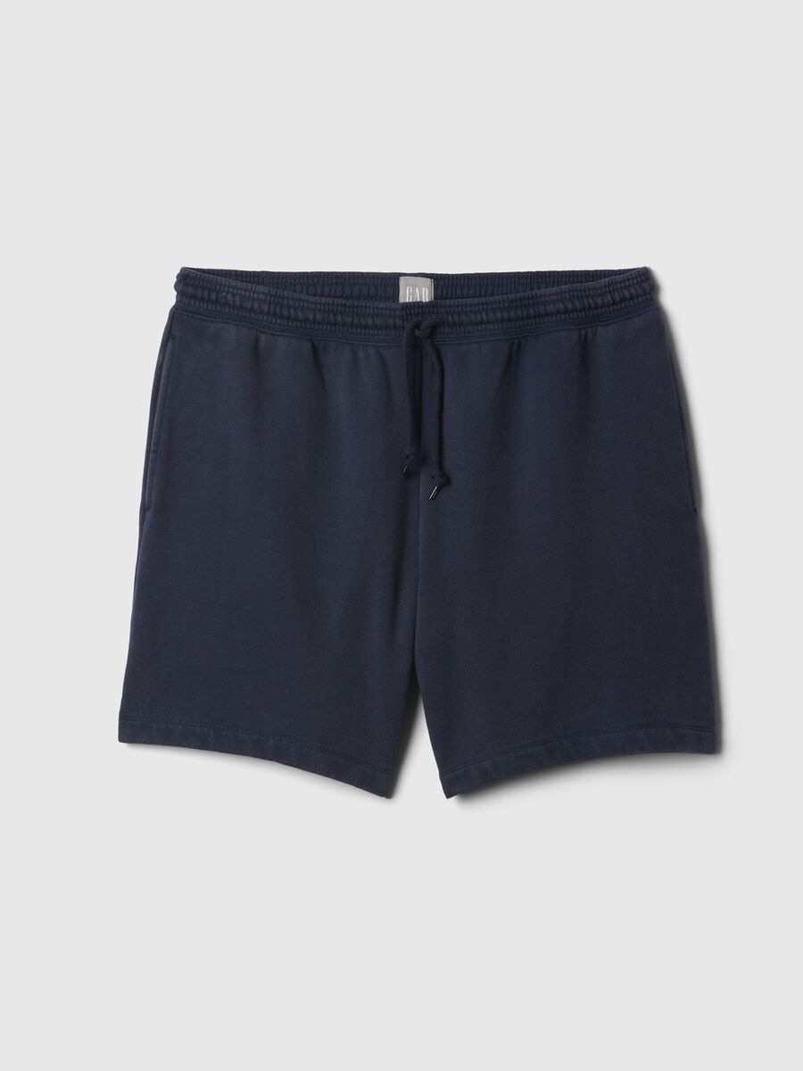 Bermuda joggers in fleece with drawstring_4