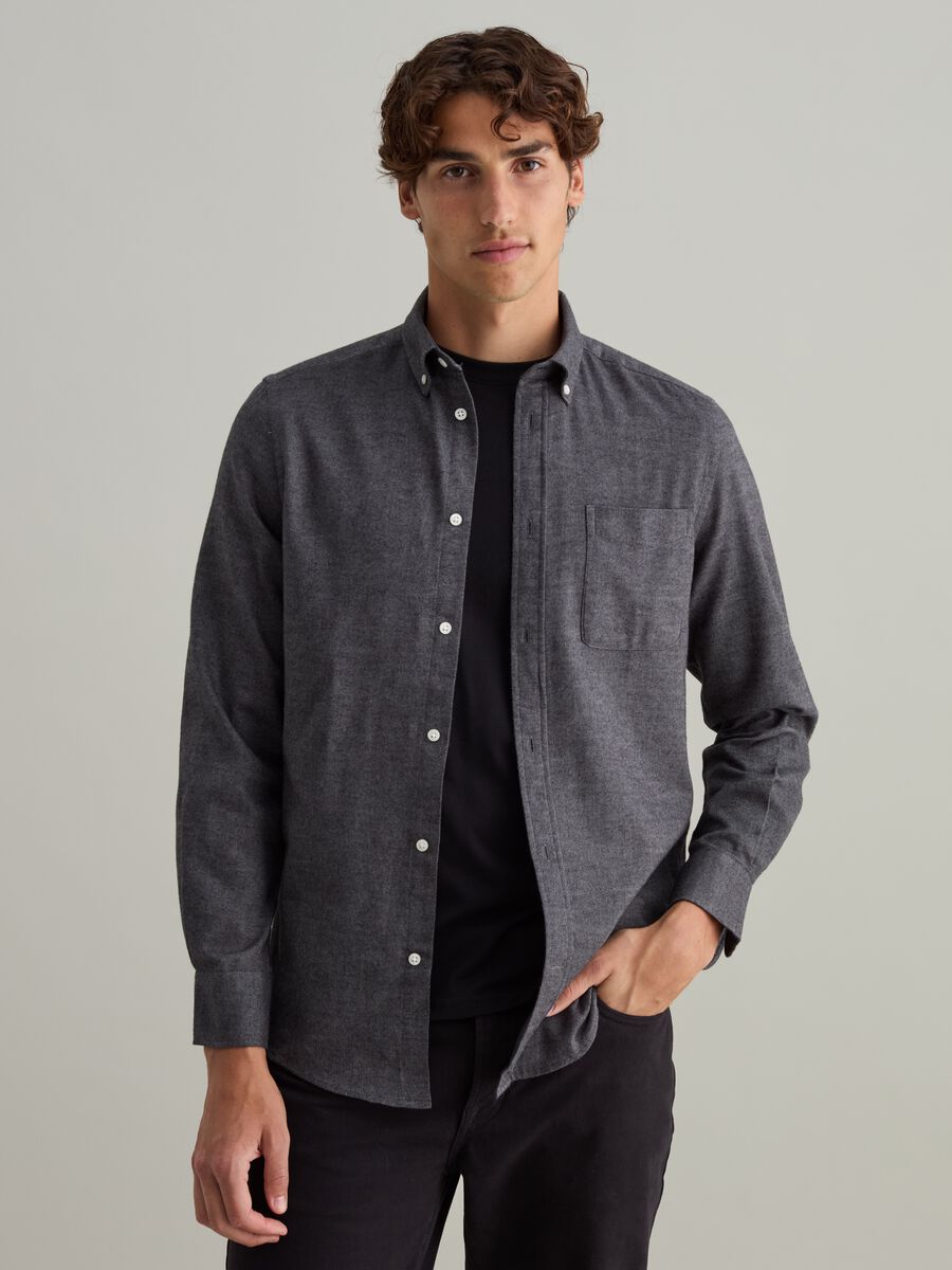 Shirt in mélange flannel_0