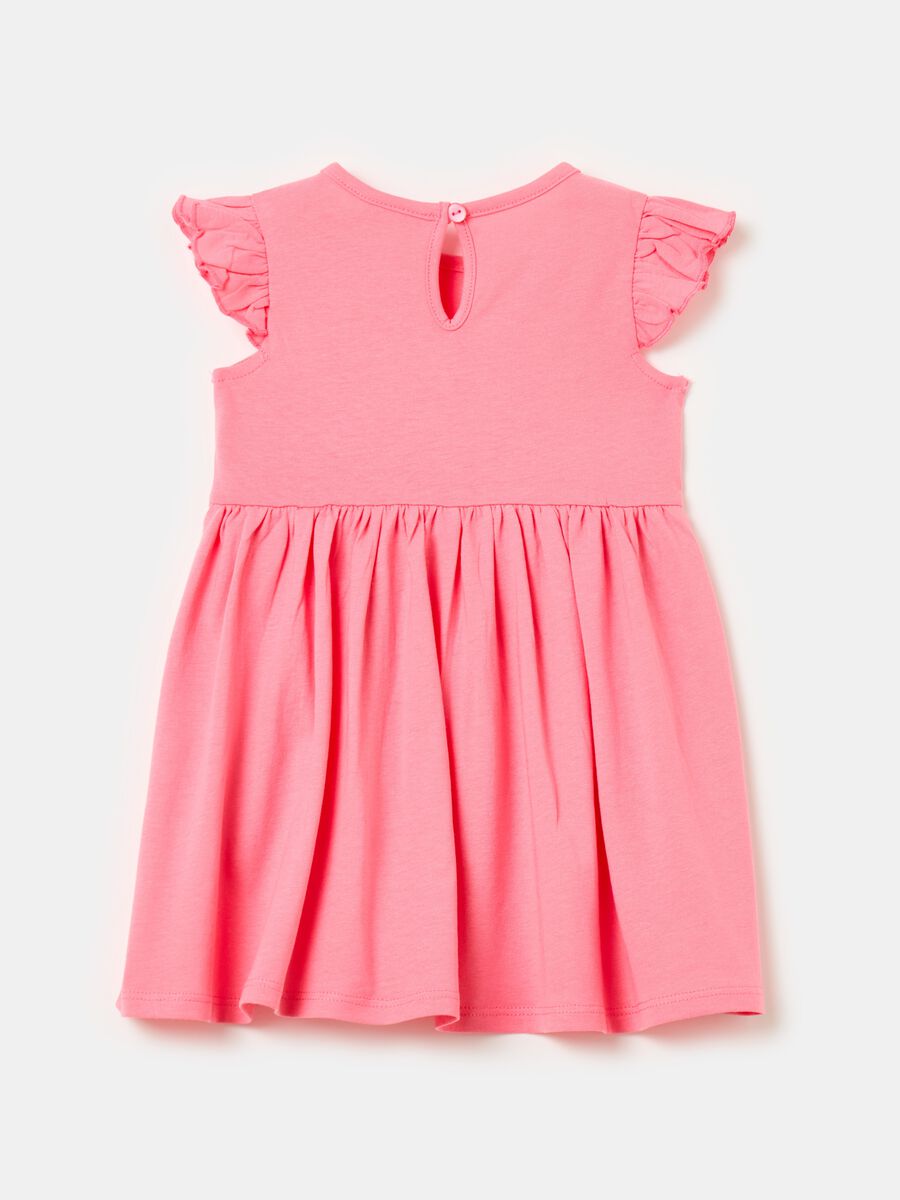 Cotton dress with cap sleeves_0