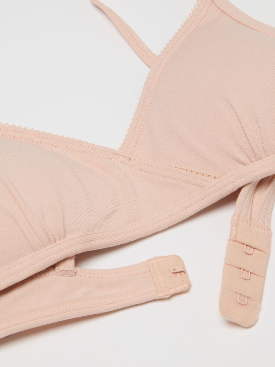 Girls' pink triangle cotton elastane bra_2