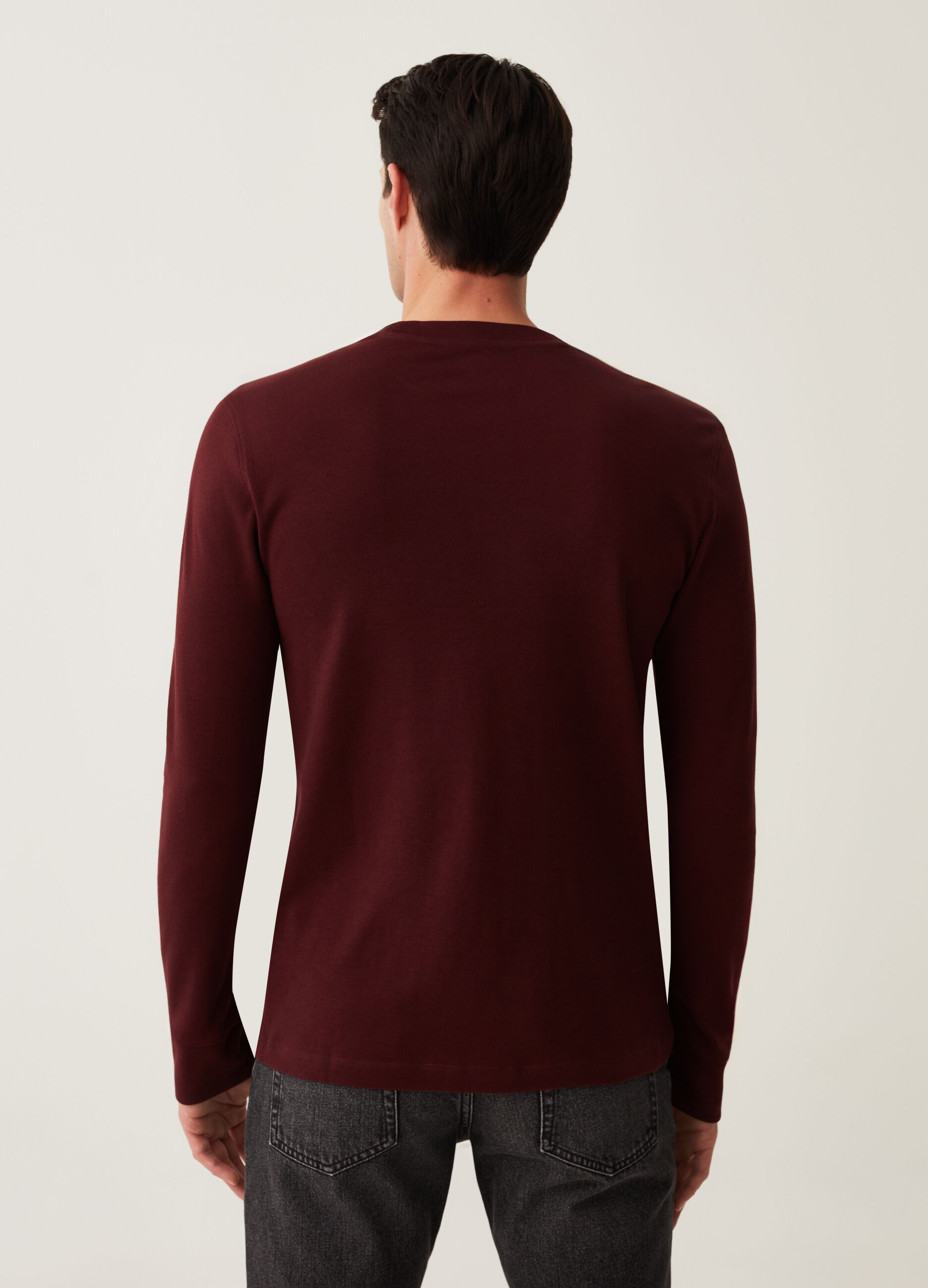 T-shirt a maniche lunghe scollo rotondo_2