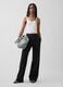 Wide-leg linen-blend trousers_0