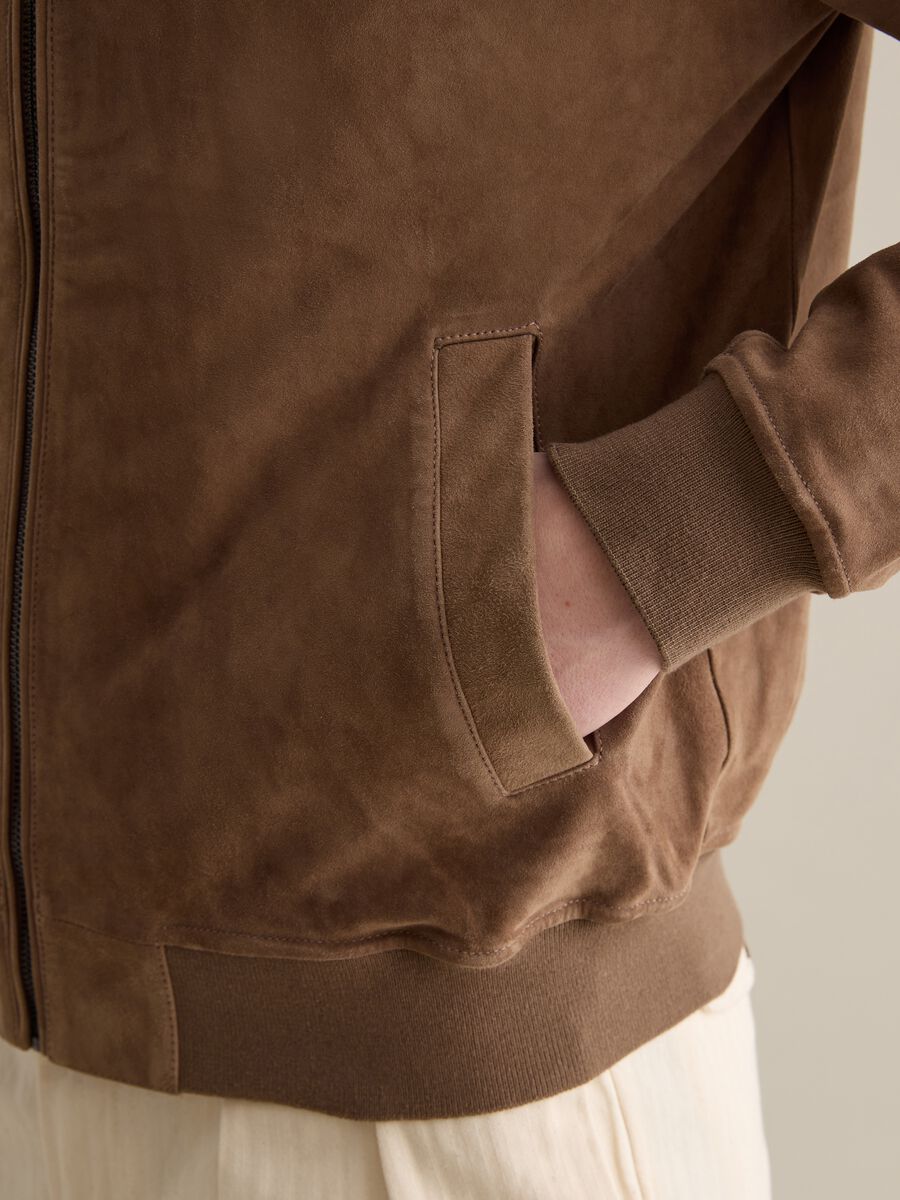 Bomber jacket in suede leather_2