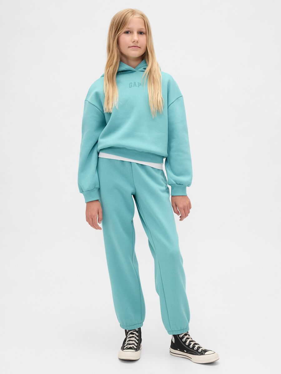 Blue Cotton Blend Trousers_0