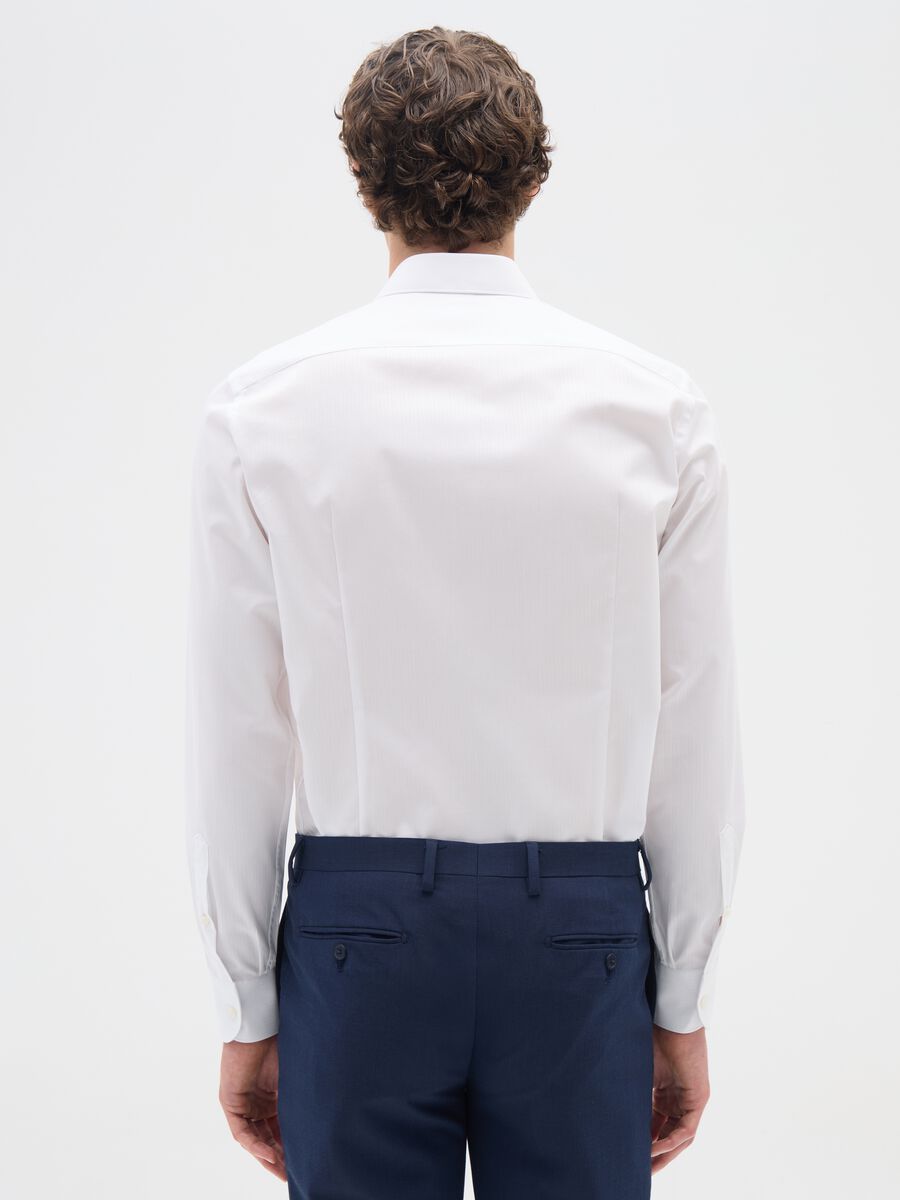 Camicia in puro cotone bianca slim fit_2