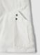 White pure cotton regular-fit cargo shorts_5
