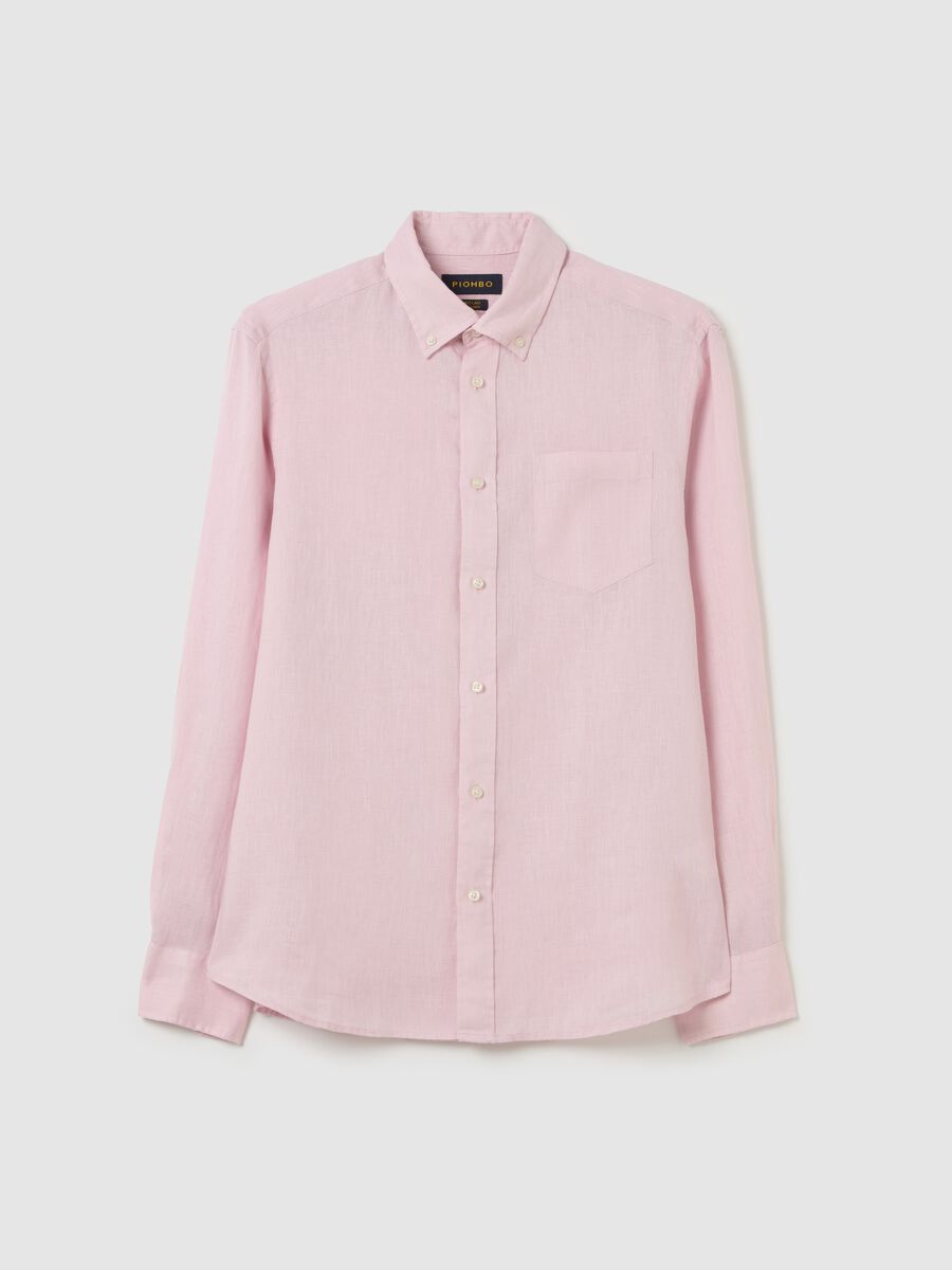 Regular-fit shirt in linen with pocket_4