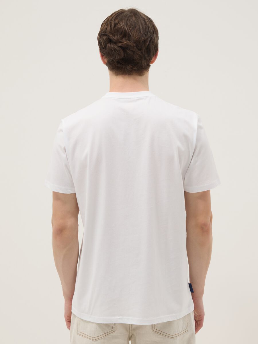 White pure cotton graphic T-shirt, regular fit_3