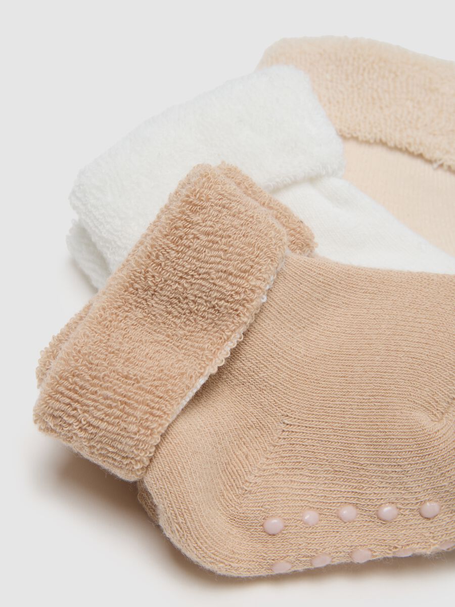 Set of three-pack multicolour stretchy cotton baby socks_2